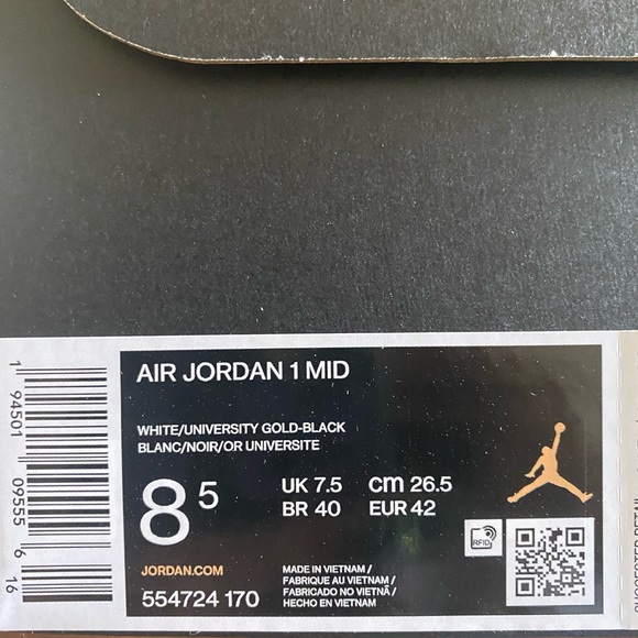 Air Jordan 1 Mid (white/ university gold-black) - Picture 4 of 4